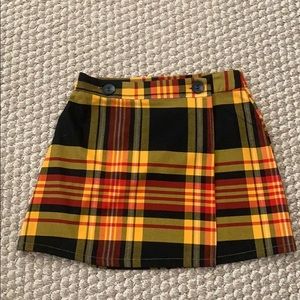 Mini plaid skirt